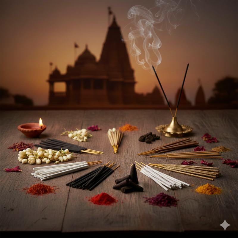  Pooja Ke Phool Agarbatti  Trial Pack – Temple & Daily Puja Fragrances