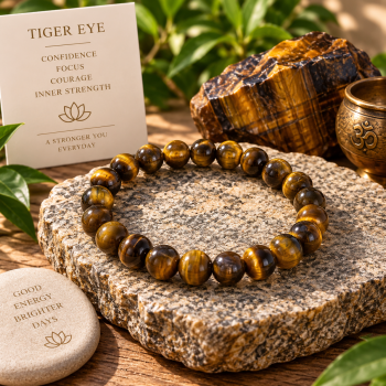 Natural Tiger Eye Bracelet – Stone of Confidence & Focus Natural Tiger Eye Bracelet – Stone of Confidence & Focus